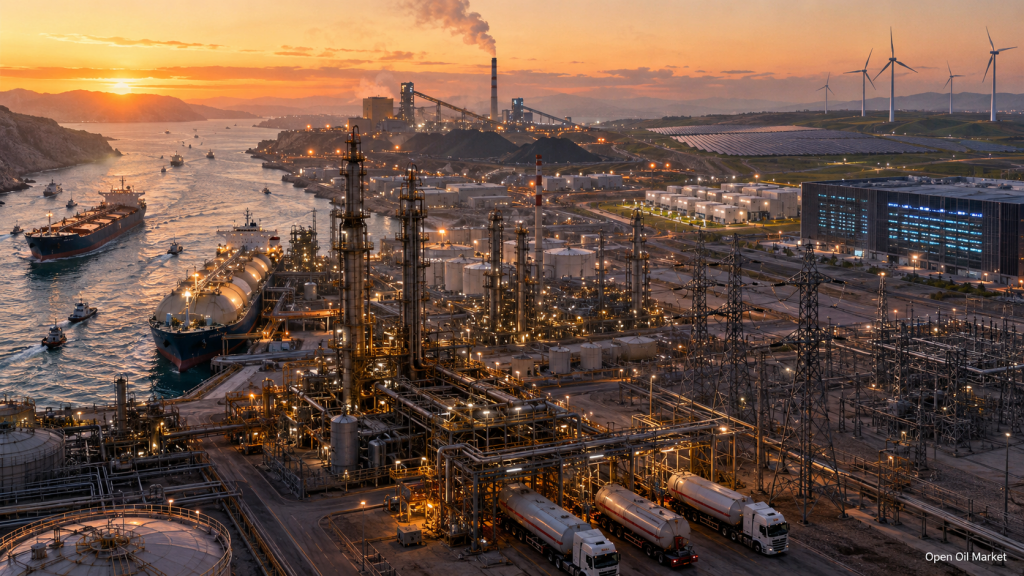 Weltmarkt für Öl, Gas und Energie am 16. Juli 2026 — LNG, Raffinerien, Elektrizität und VIE