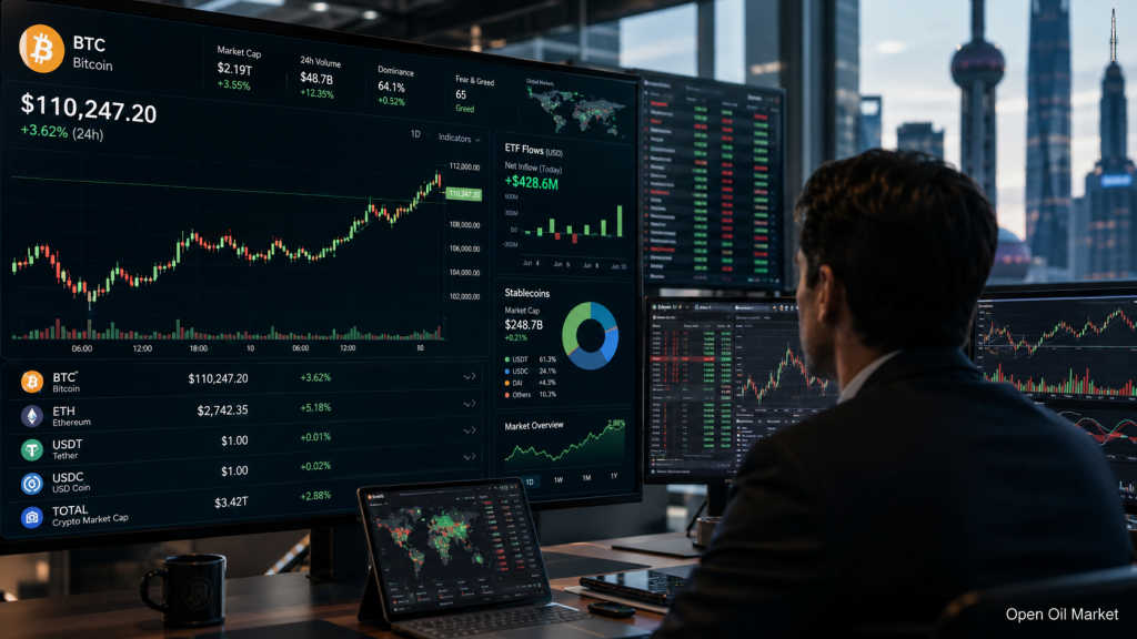 Nachrichten über Kryptowährungen, Mittwoch, 10. Juni 2026: Bitcoin prüft die Marktfähigkeit, während Stablecoins und ETFs den Ton für Investoren angeben.