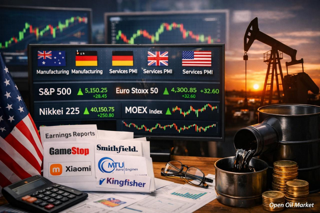 wirtschaftliche Ereignisse und Unternehmensberichte Dienstag 24. März 2026: PMI, Beschäftigung USA und Öl.