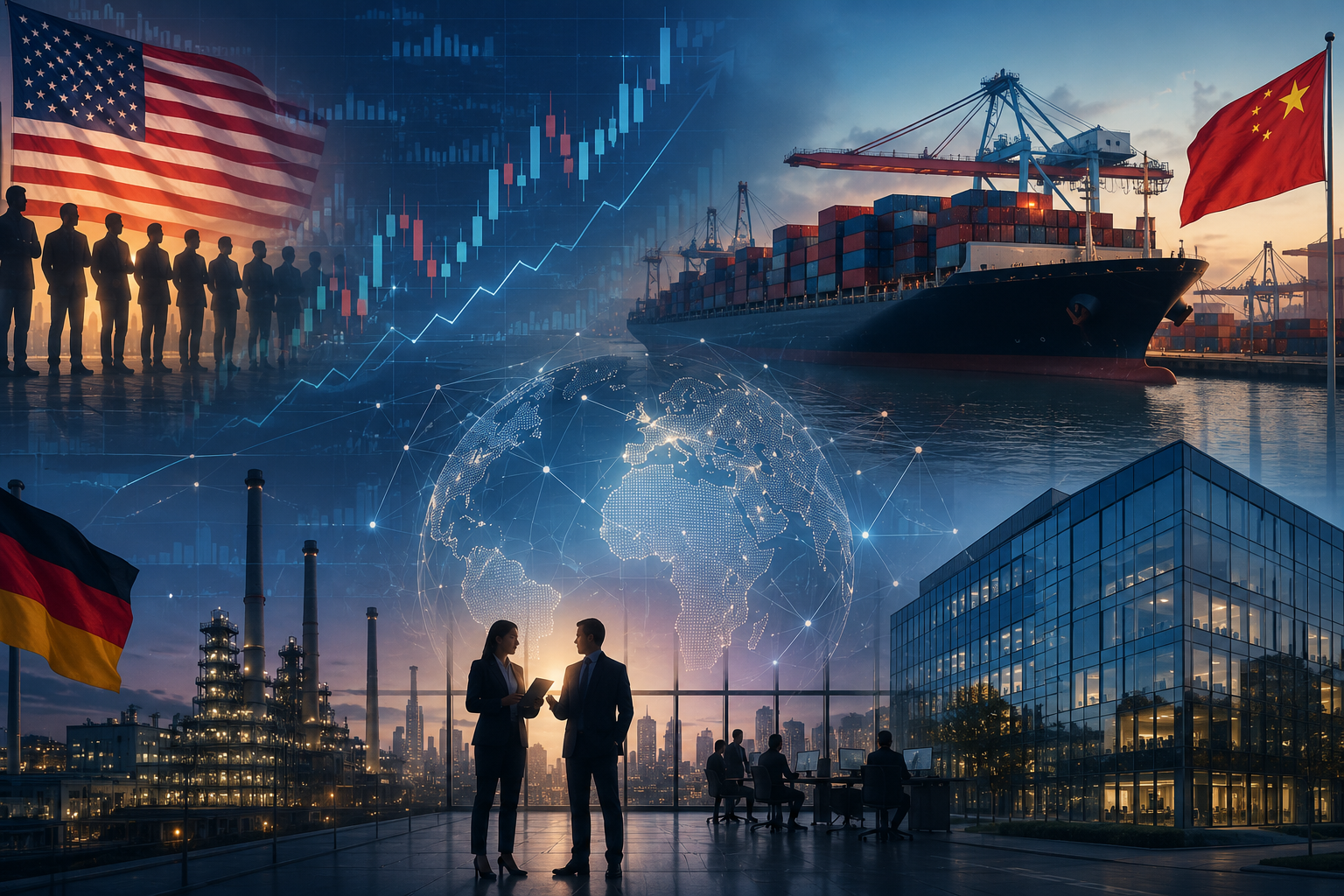 Wirtschaftsereignisse und Unternehmensberichte – Freitag, 7. August 2026: US-Nonfarm-Payrolls, chinesische Handelsbilanz, deutsche Industrieproduktion und Allianz-Bericht.
