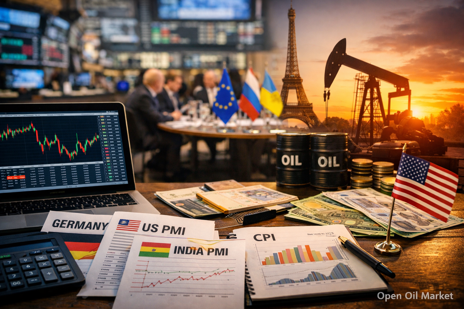 Wirtschaftliche Ereignisse und Unternehmensberichte – Dienstag, 6. Januar 2026: PMI Dienstleistungen, CPI Deutschland, API Ölbestände