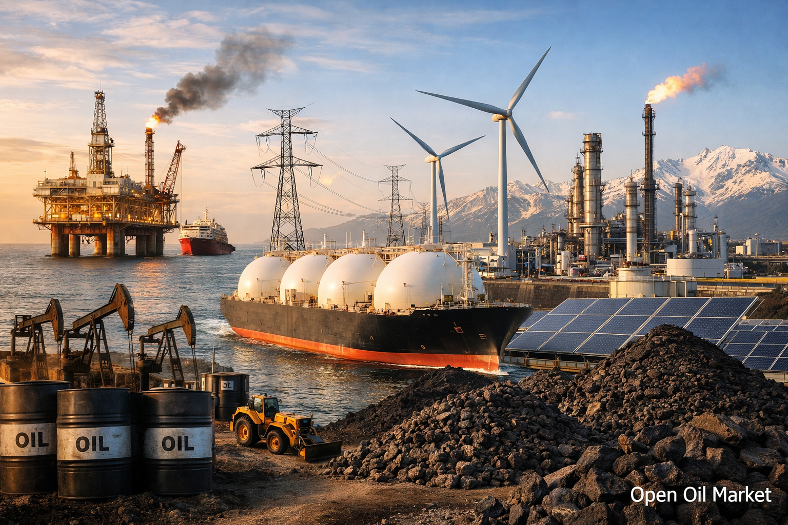 Öl-Gas- und Energiemeldungen — Dienstag, 24. Februar 2026: Europa mit Rekordimporten von LNG, Öl im Spannungsfeld von OPEC+-Erwartungen.