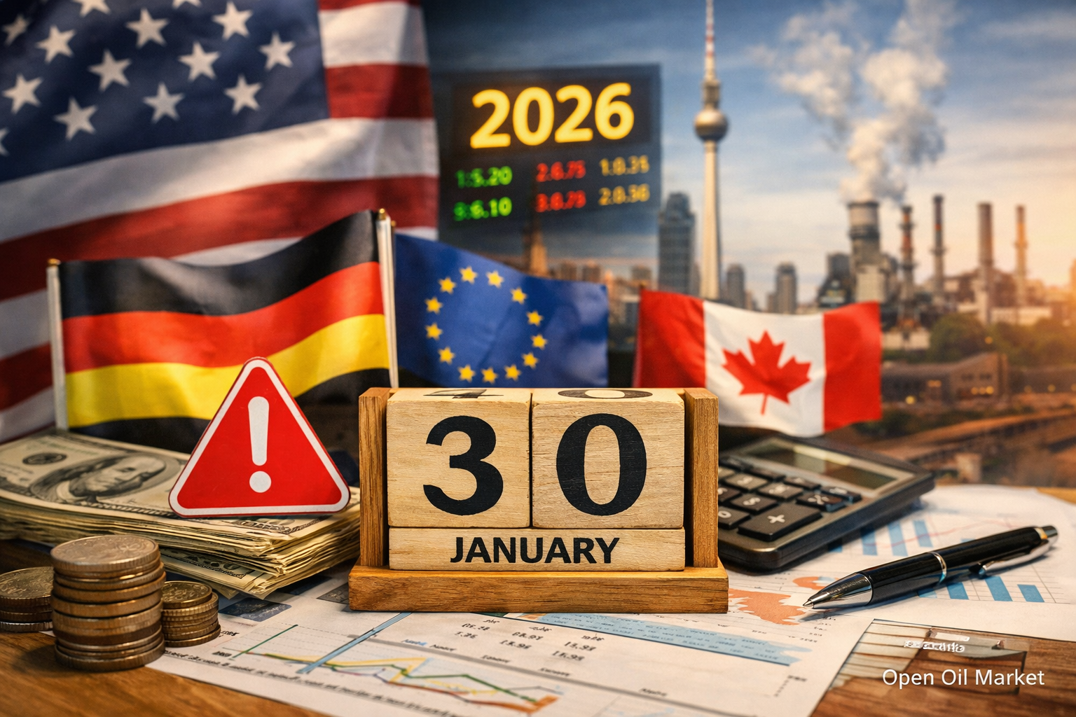 Wirtschaftliche Ereignisse und Unternehmensberichte – Freitag, 30. Januar 2026: Shutdown in den USA, BIP Deutschland und Eurozone, Berichte von ExxonMobil und Chevron