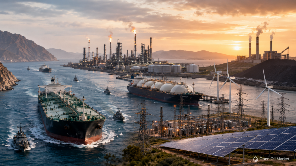 Nachrichten des Öl- und Gassektors und der Energieversorgung 1. Juni 2026: Ormuz-Risiko, Öl, Gas, LNG und globaler Energiewirtschaft.