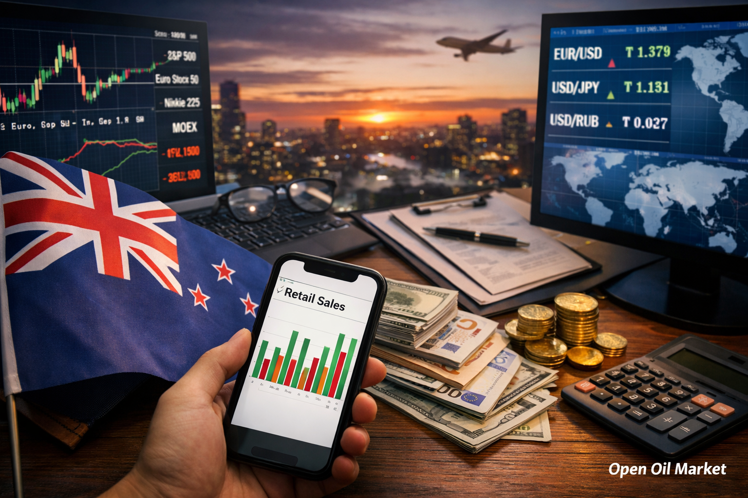 Wirtschaftliche Ereignisse und Unternehmensberichte — 22. Februar 2026: Einzelhandelsumsätze Neuseeland und globale Märkte.