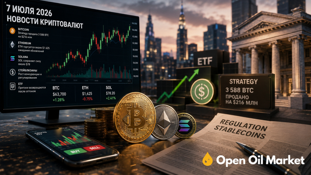 Kryptowährungsnachrichten 7. Juli 2026: Bitcoin, ETF, Strategie, Ethereum, Solana und Stablecoins