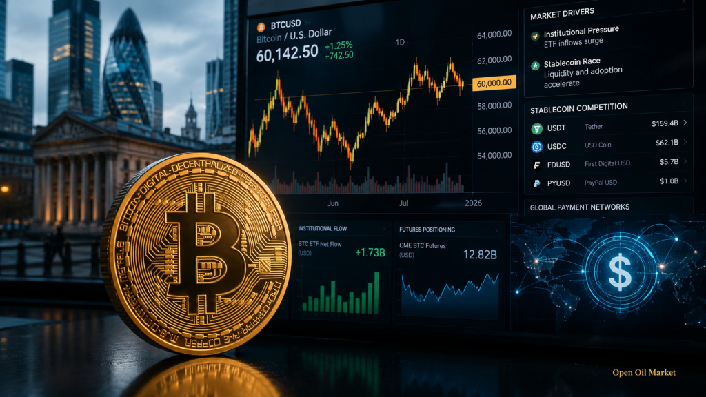 Markt der Kryptowährungen am 1. Juli 2026: Bitcoin, ETF, Ethereum und Stablecoins