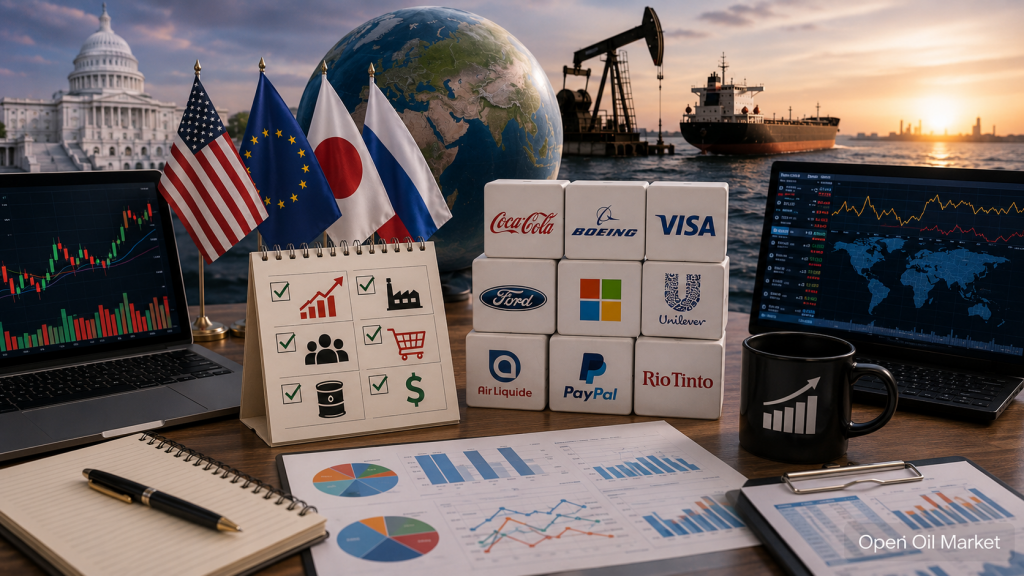 Wirtschaftliche Ereignisse und Unternehmensberichte – Dienstag, 28. Juli 2026: Start der Fed-Sitzung, US-Verbrauchervertrauen, Berichte von Coca-Cola, Boeing, Visa und Ford