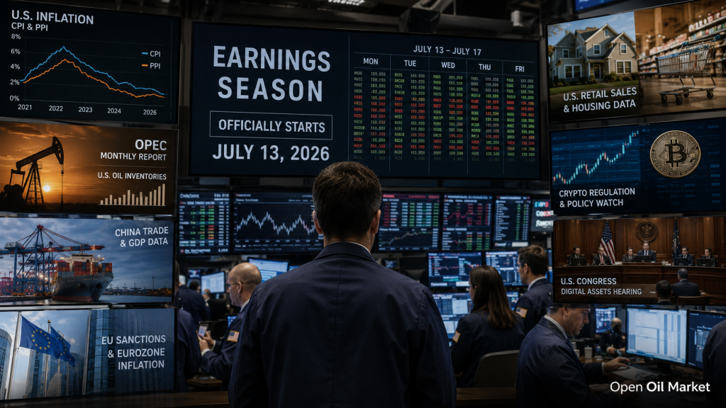 Investorenkalender 13–17 Juli 2026: CPI USA, BIP China und Berichtsaison