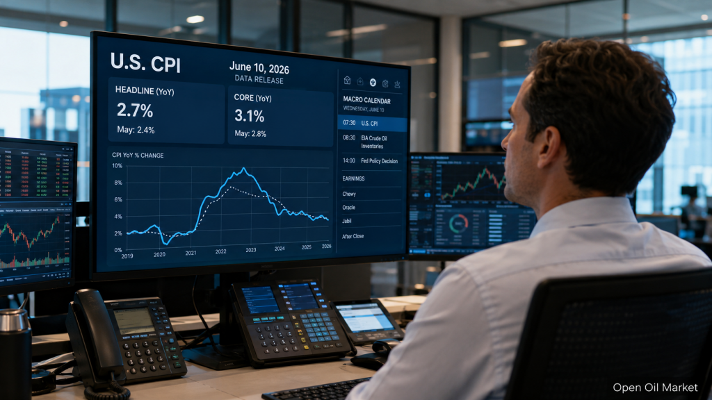 Wirtschaftliche Ereignisse und Unternehmensberichte am 10. Juni 2026: CPI USA, Zinssatz der Bank von Kanada und Oracle-Bericht